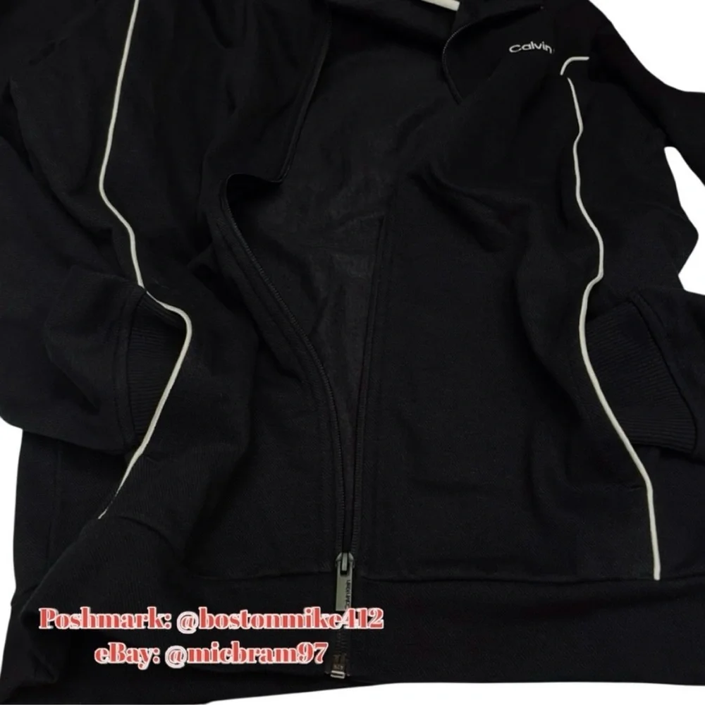Calvin Klein Zip Up Jacket SM Calvin Klein ZipUp Jacket w/ Front Pockets BLACK